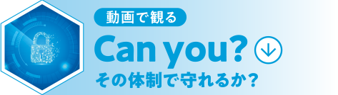 [動画で観る] Can you? その体制で守れるか？